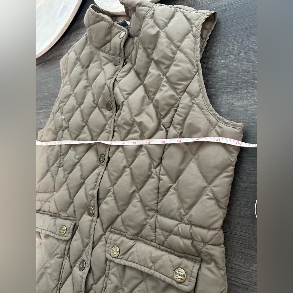 Eddie Bauer Puffer XS Vest Womens Brown Goose Down Fill Quilted Ladies Snap - Picture 6 of 6